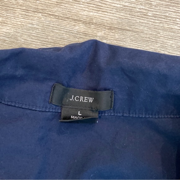 Women’s J Crew Long Sleeve 100% Cotton Pajama Set Blue Size L - Picture 3 of 6